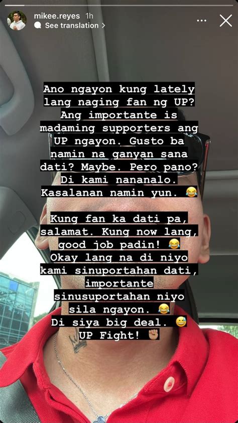 mikee reyes anger issue|'Good job': Mikee Reyes defends new UP fans as team on verge .